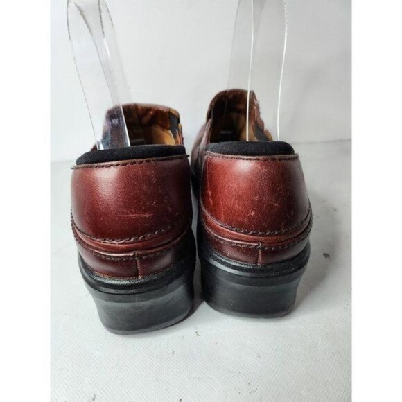 Ariat Santa Cruz Burgundy Leather Slip On Comfort Work Shoes Clog Size 9B - Picture 6 of 10